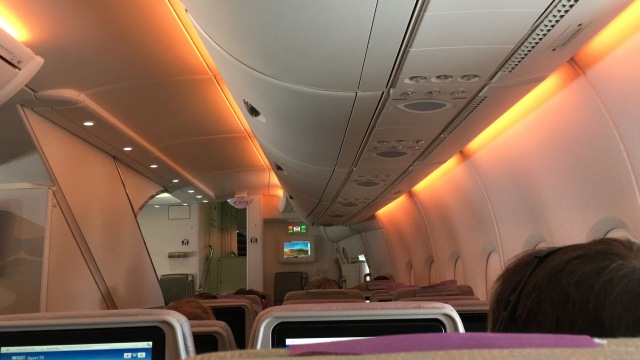 Im Airbus A 380 der Emirates